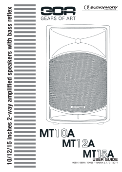 10/12/15 inches 2-way amplified speakers with bass