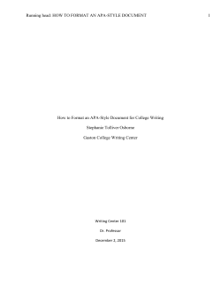 How to Set up a Document in APA Format