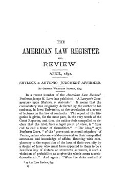Shylock v. Antonio - Judgment Affirmed