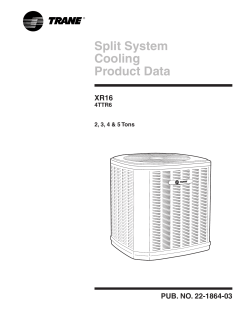 Split System Cooling Product Data - XR16