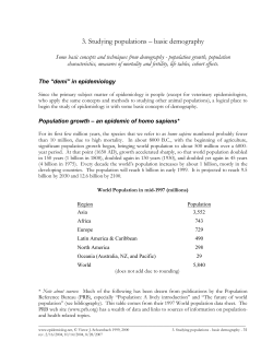 3. Studying populations - basic demography