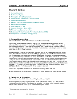 Supplier Manual - Chapter 3 Supplier Documentation