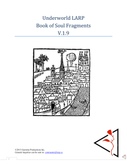 Underworld LARP Book of Soul Fragments V.1.9
