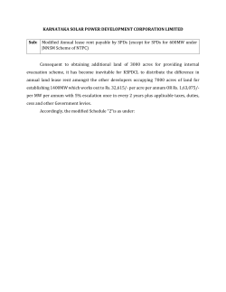 Modified Annual lease rent charges for Pavagada Solar Park