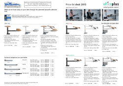 desk pricelist 09.09.15.indd - Witteveen Projectinrichting