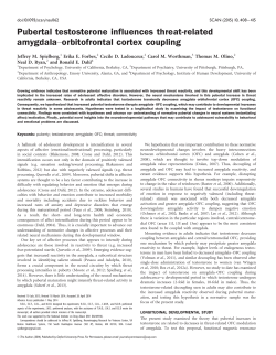 Pubertal testosterone influences threat-related