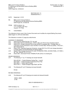 BBS Level 6 Vivarium Buildout Section 00 91 13, Page 1 UT