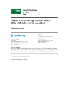 German Invasion and Spy Scares in Ireland, 1890s