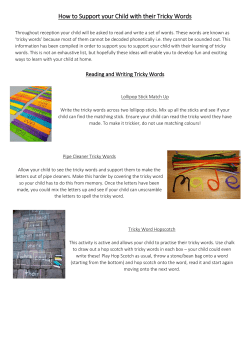 How to Support your Child with their Tricky Words