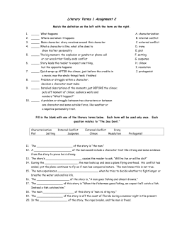 Literary Terms 1 Assignment 2