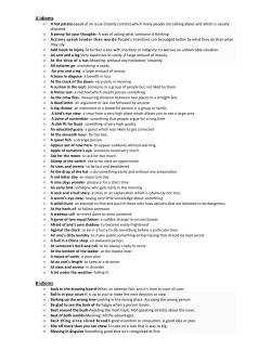 A Idioms B idioms
