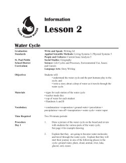 Information Lesson 2 Water Cycle