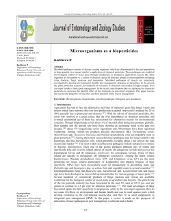- Journal of Entomology and Zoology Studies