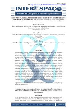 ECOHYDROLOGICAL PERSPECTIVES OF