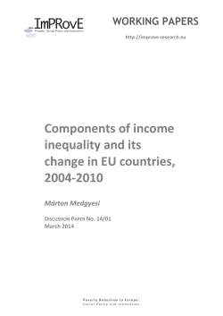 Components of income inequality and its change in EU