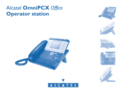 Alcatel OmniPCX Off ice Operator station - Alcatel