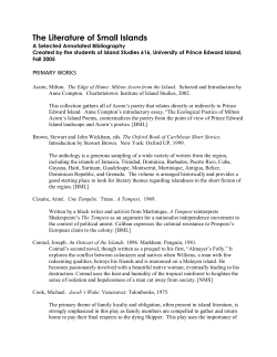 The Literature of Small Islands
