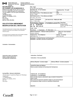 SOLICITATION AMENDMENT MODIFICATION