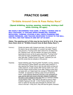 Dribble Around Cone Game