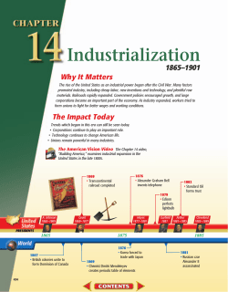 Chapter 14: Industrialization, 1865-1901