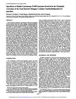 Specificity of Rabbit Cytochrome P-450