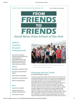 Swimming with Sea Turtles - Friends of School of the Arts