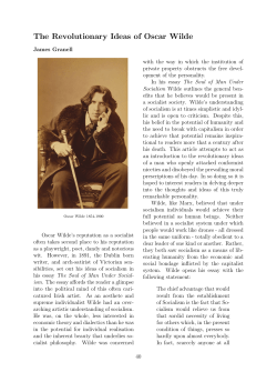 The Revolutionary Ideas of Oscar Wilde