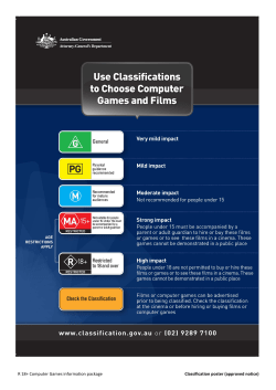 R 18+ computer games information package