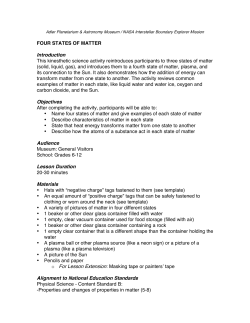 FOUR STATES OF MATTER Introduction This kinesthetic science