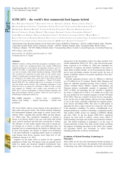 ICPH 2671 the worlds first commercial food legume hybrid