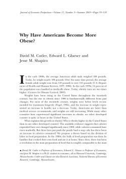 Why Have Americans Become More Obese?