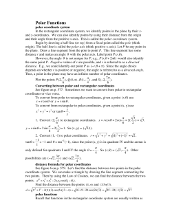 Polar Functions - UCSD Math Department