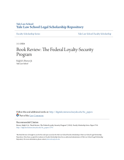 The Federal Loyalty-Security Program