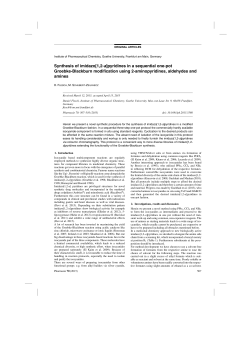 Synthesis of imidazo [1, 2-a] pyridines in a sequential one