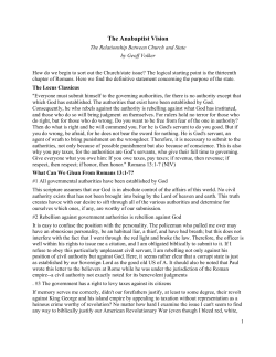 The Anabaptist Vision