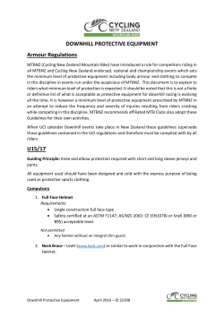 Downhill Protective Equipment