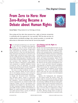 From Zero to Hero: How Zero-Rating Became a Debate about