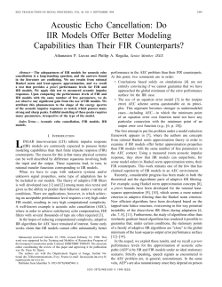 Acoustic Echo Cancellation: Do IIR Models Offer Better Modeling