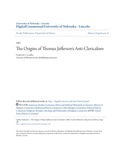The Origins of Thomas Jefferson`s Anti