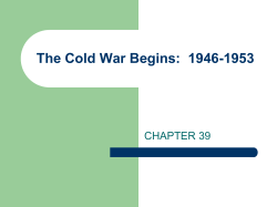 The Cold War Begins: 1946-1953