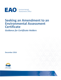 Guidance on Seeking an Amendment to an Environmental