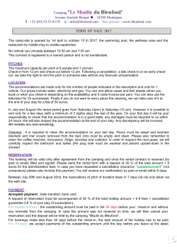 Terms of sale - Camping Le Moulin du Bleufond