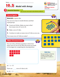 10.5 Model with Arrays