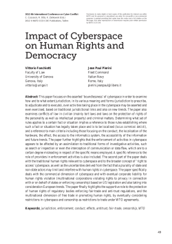 Impact of Cyberspace on Human Rights and Democracy