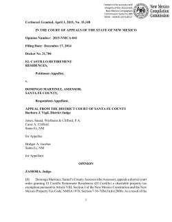 1 Certiorari Granted, April 3, 2015, No. 35,148 IN THE COURT OF