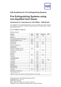 Fire Extinguishing Systems using non-liquefied Inert Gases