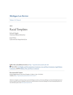 Racial Templates - University of Michigan Law School Scholarship