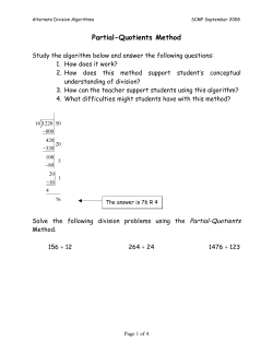 Partial-Quotients Method