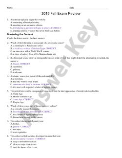 2015 Fall Exam Review