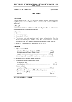 Glycerol, pH,Total acidity: p153-161